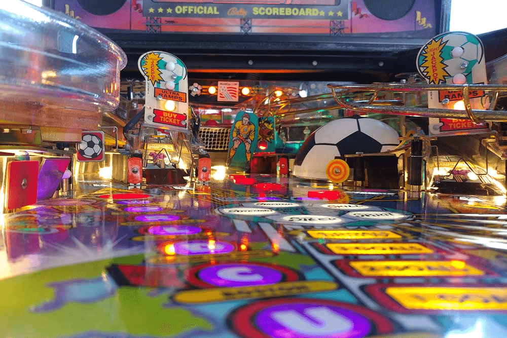 pinball machine ball view