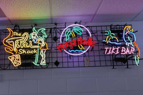 Multiple neon signs